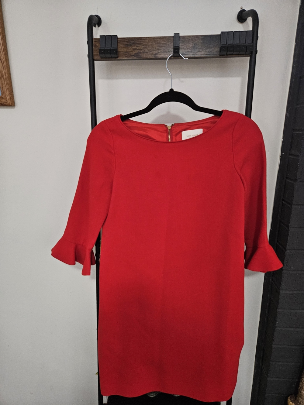 kate spade Red Dress with Gold Zipper Detail
